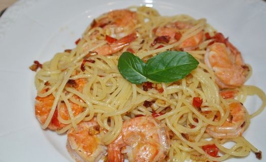 Scampi Pasta for mother 