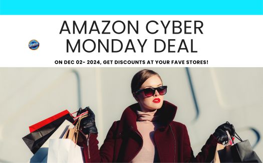 a girl shopping on best cyber monday deal amazon